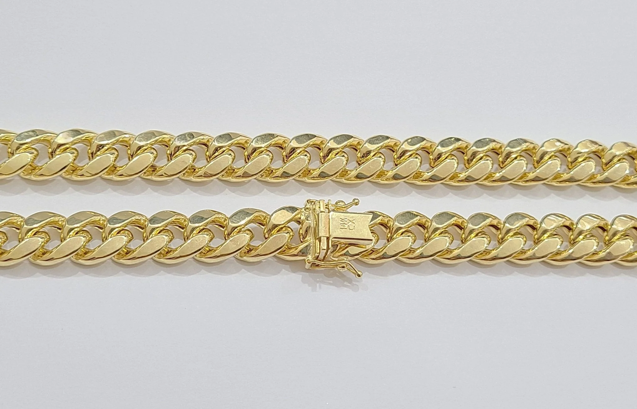 Real 14k Yellow Gold Miami Cuban Link Chain 10mm 28" Necklace Box Lock For Men - Image 13