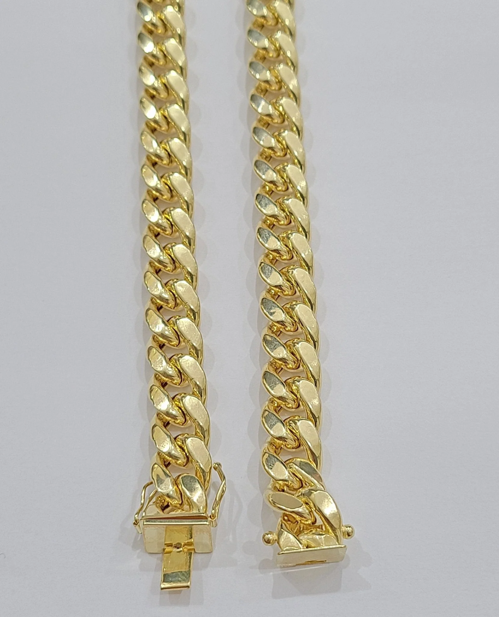 Real 14k Yellow Gold Miami Cuban Link Chain 10mm 30" Necklace Box Lock For Men - Image 10