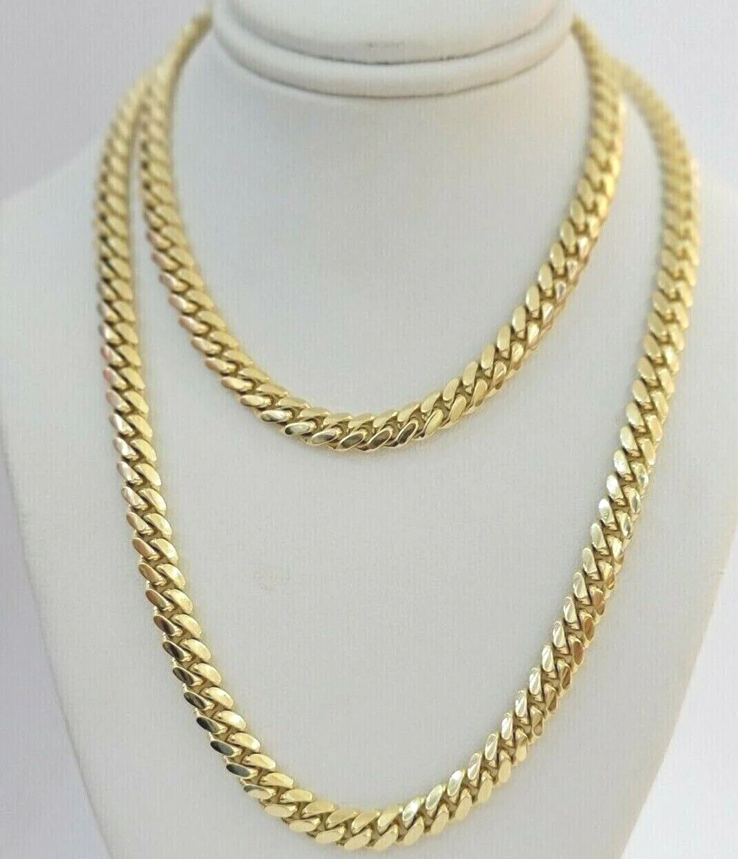 Real 14k Yellow Gold Miami Cuban Link Chain 6mm 26" Necklace 14kt solid Box lock - Image 3