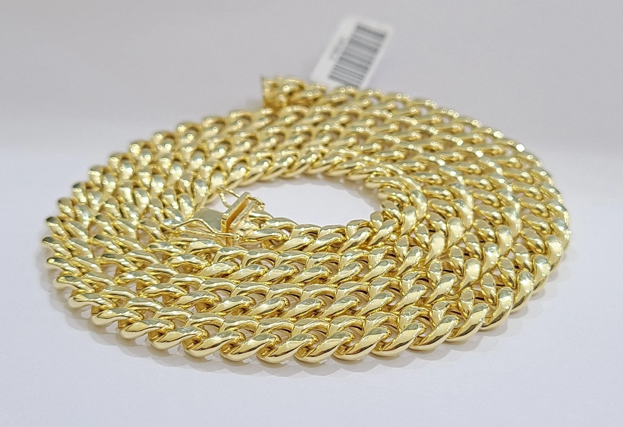 Real 14k Yellow Gold Miami Cuban Link Chain 9mm 28" Necklace Box Lock For Men's - Image 4