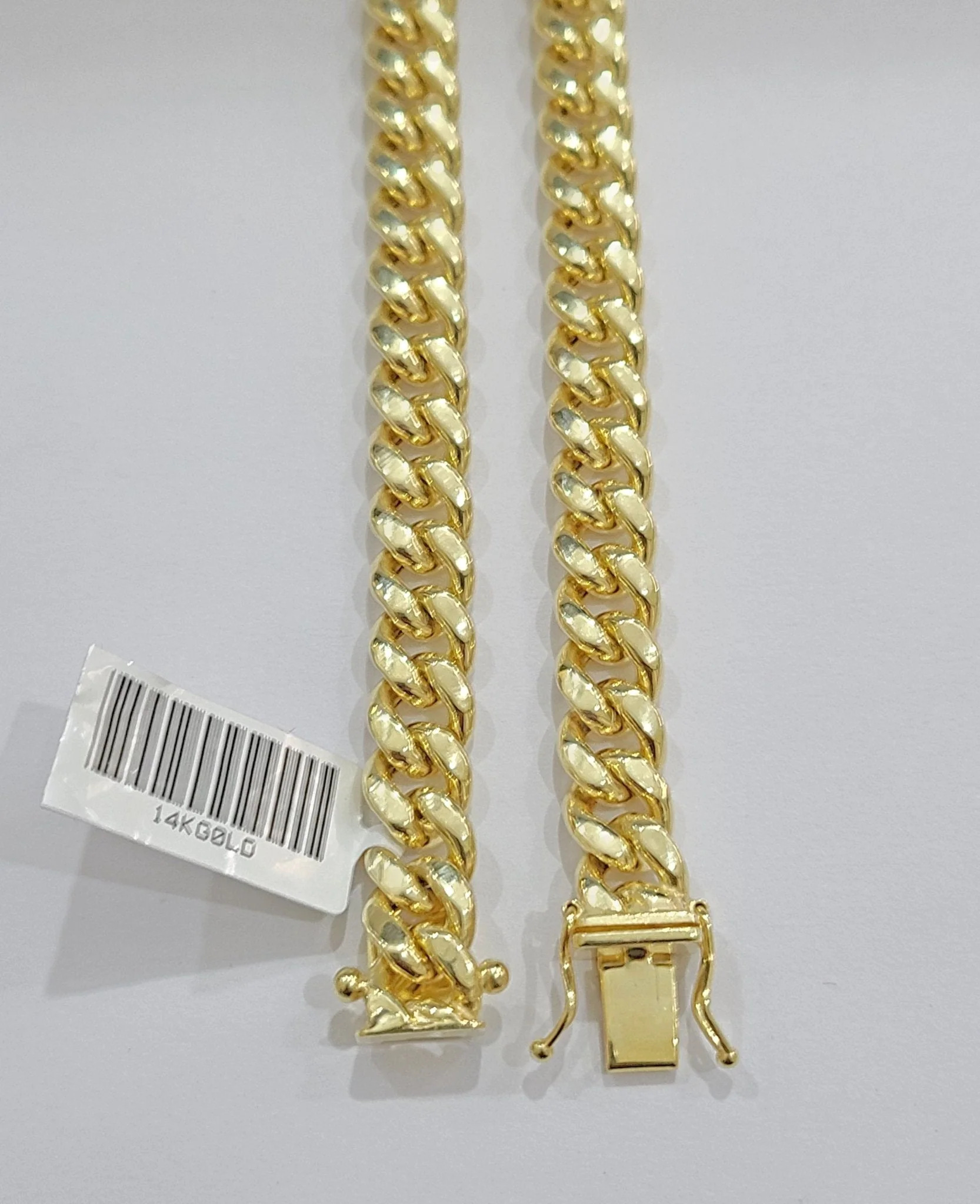 Real 14k Yellow Gold Miami Cuban Link Chain 9mm 28" Necklace Box Lock For Men's - Image 6