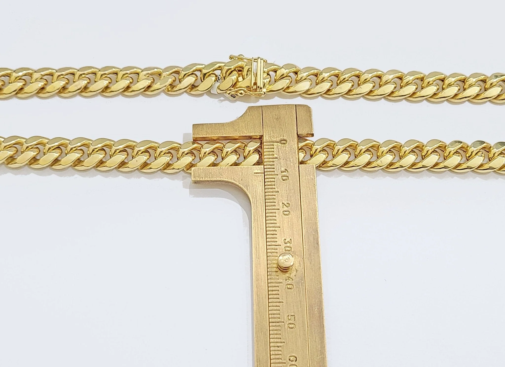 Real 14k Yellow Gold Miami Cuban Link Chain 9mm 30" Necklace Box Lock For Men's - Image 14