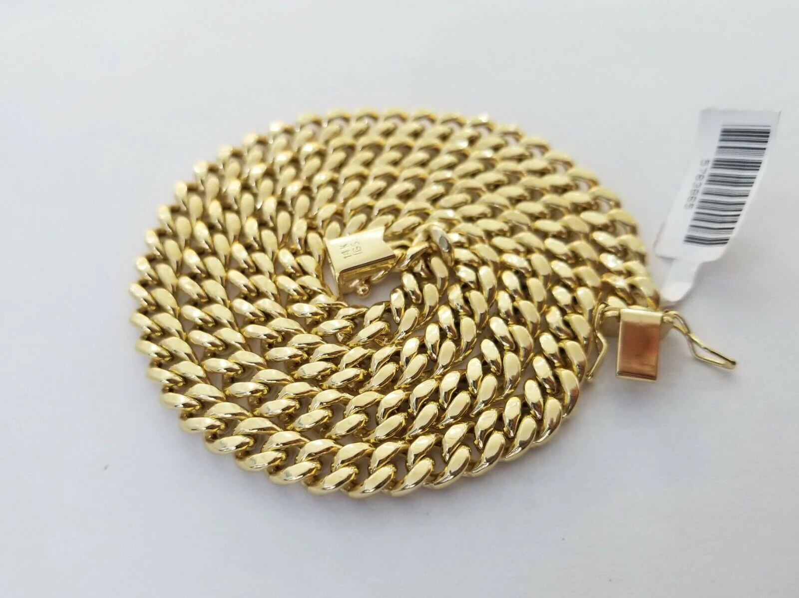 Real 14K Yellow Gold Miami Cuban Link Chain Necklace 7mm 24 Inch 14kt Box Lock - Image 2