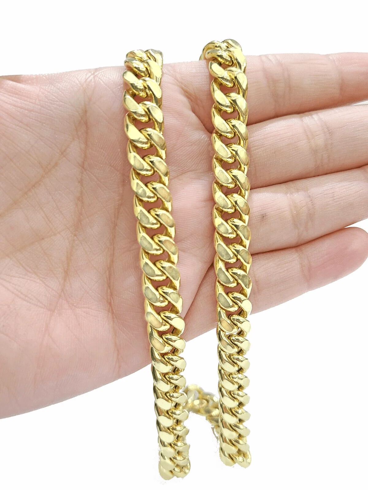 Real 14k Yellow Gold Necklace Miami Cuban Chain 9mm 20" inch 14kt Unisex Chain - Image 4