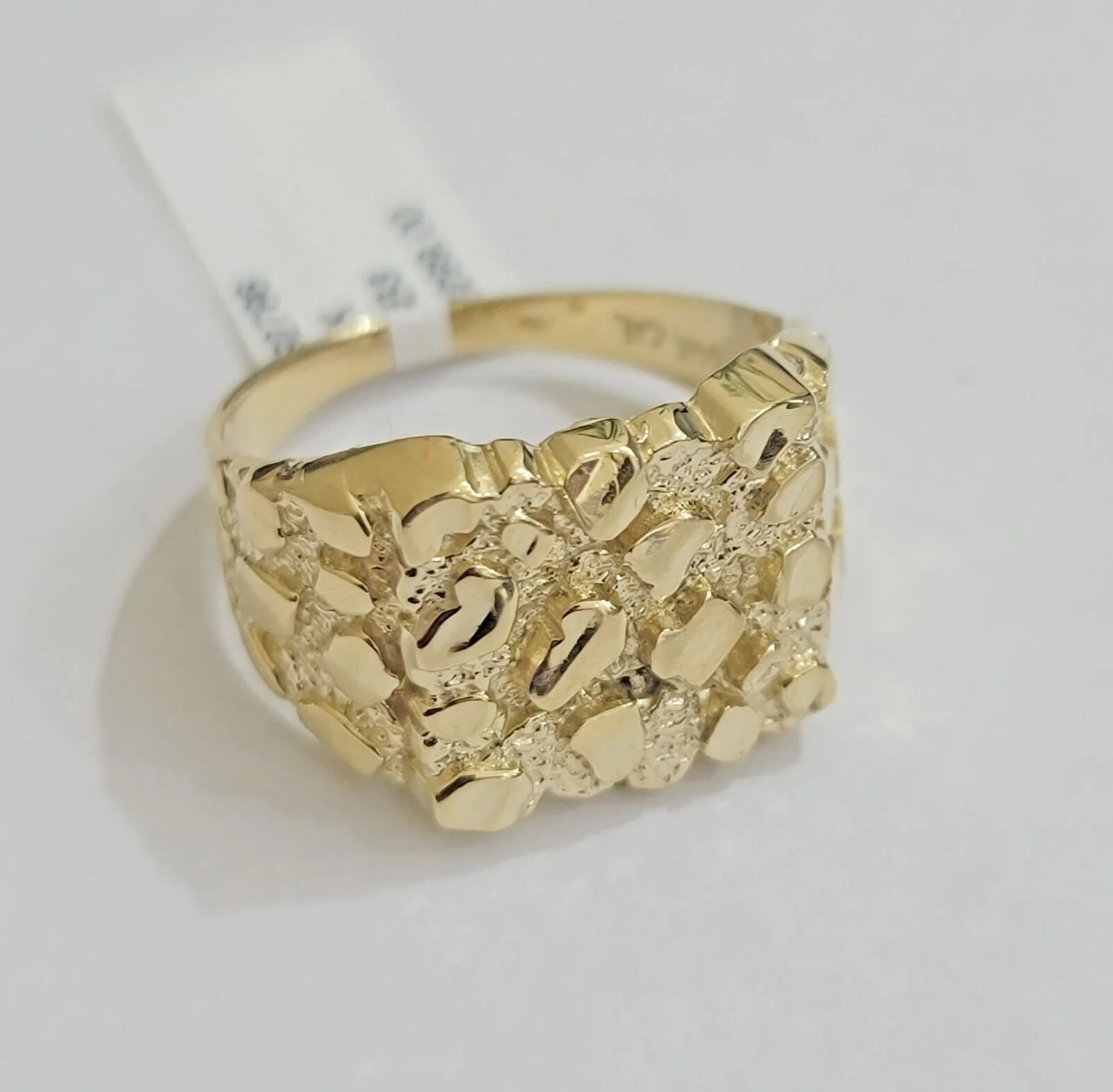 Real 14k Yellow Gold Nugget Ring For Men's size 9 Genuine 14kt casual / Pinky - Image 2
