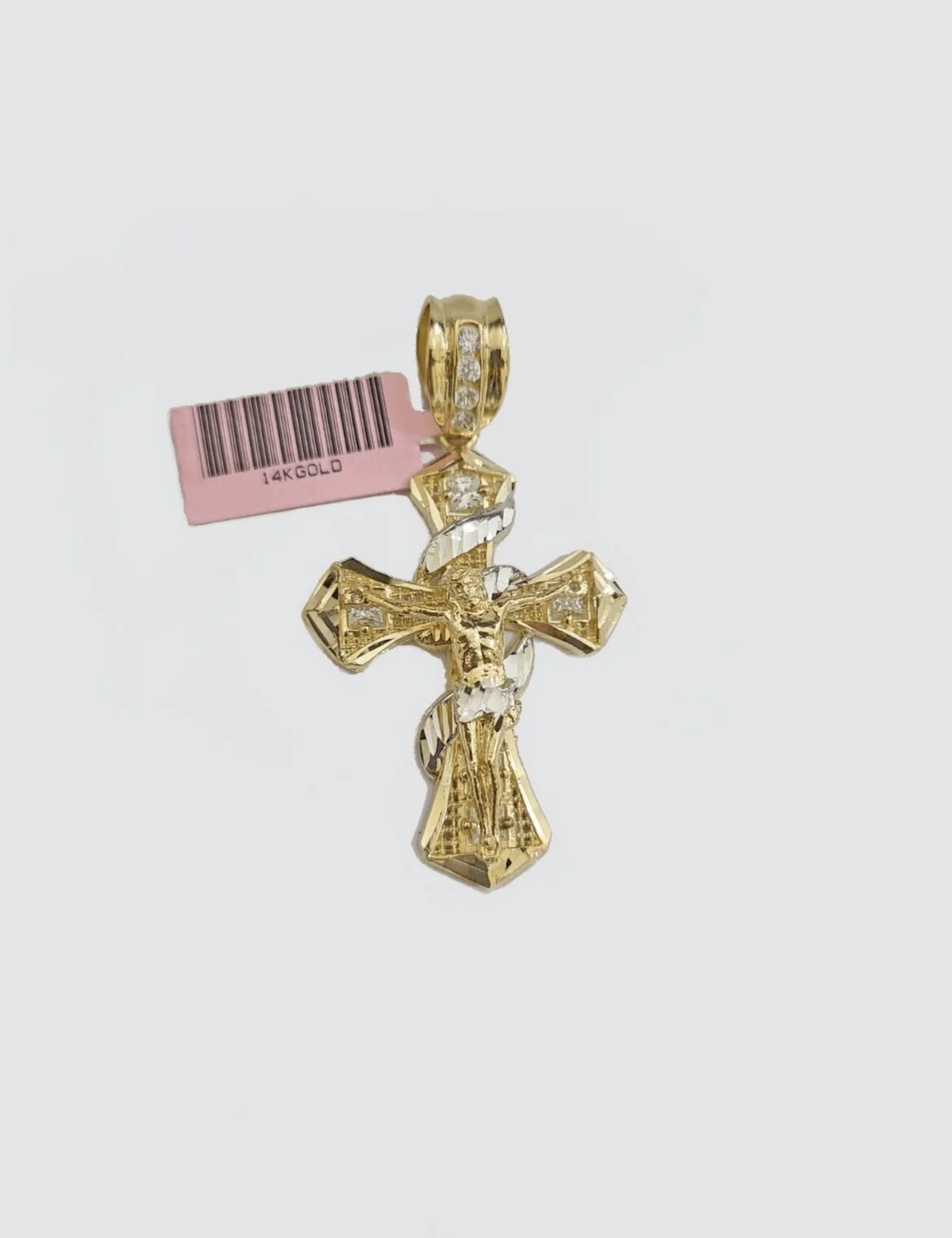 Real 14k Yellow Gold Rope Chain 5mm 18'' Necklace Jesus Cross Charm Pendant 14kt - Image 13
