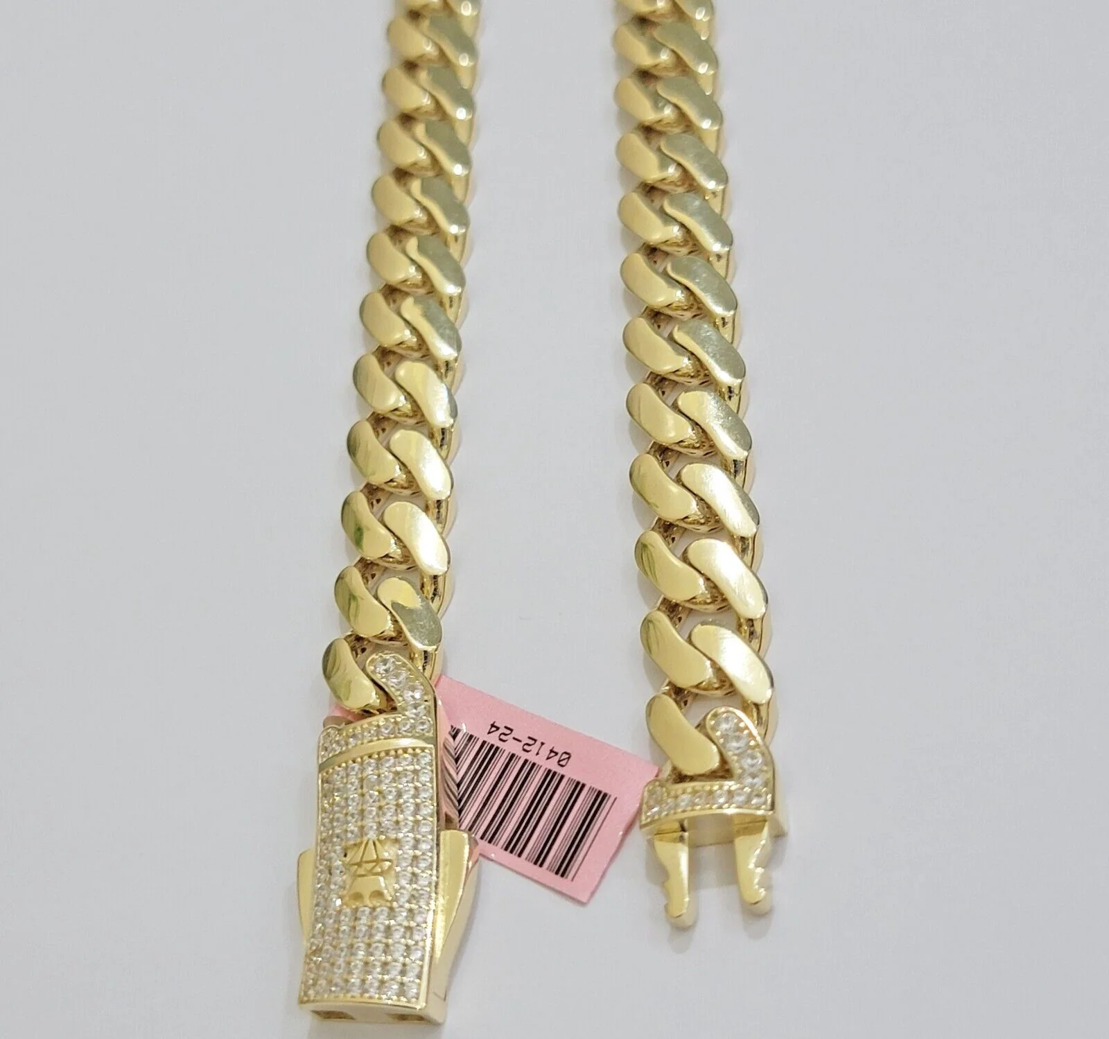 Real 14K Yellow Gold Royal Monaco Chain 11mm chain 20-26" Necklace Mens Puro ORO - Image 3