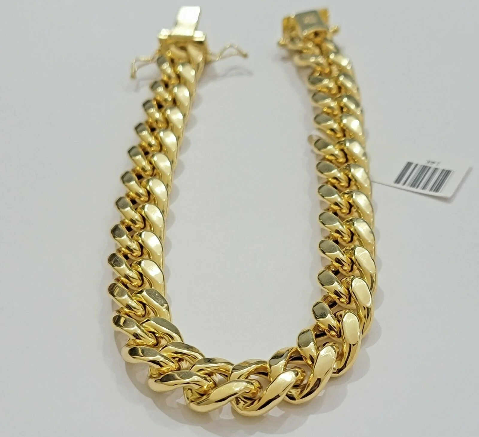 Real 14kt Gold Bracelet Miami Cuban Link 11mm 7.5"Inch Box Lock, Mens 14k STRONG - Image 4