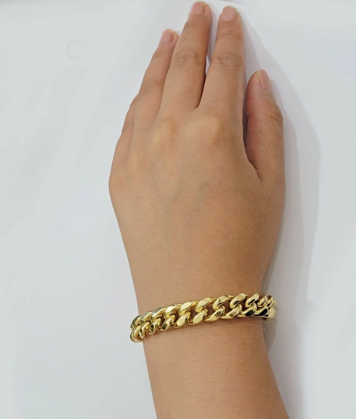 Real 14kt Gold Bracelet Miami Cuban Link 11mm 8" Inch Box Lock, Mens 14k STRONG - Image 9