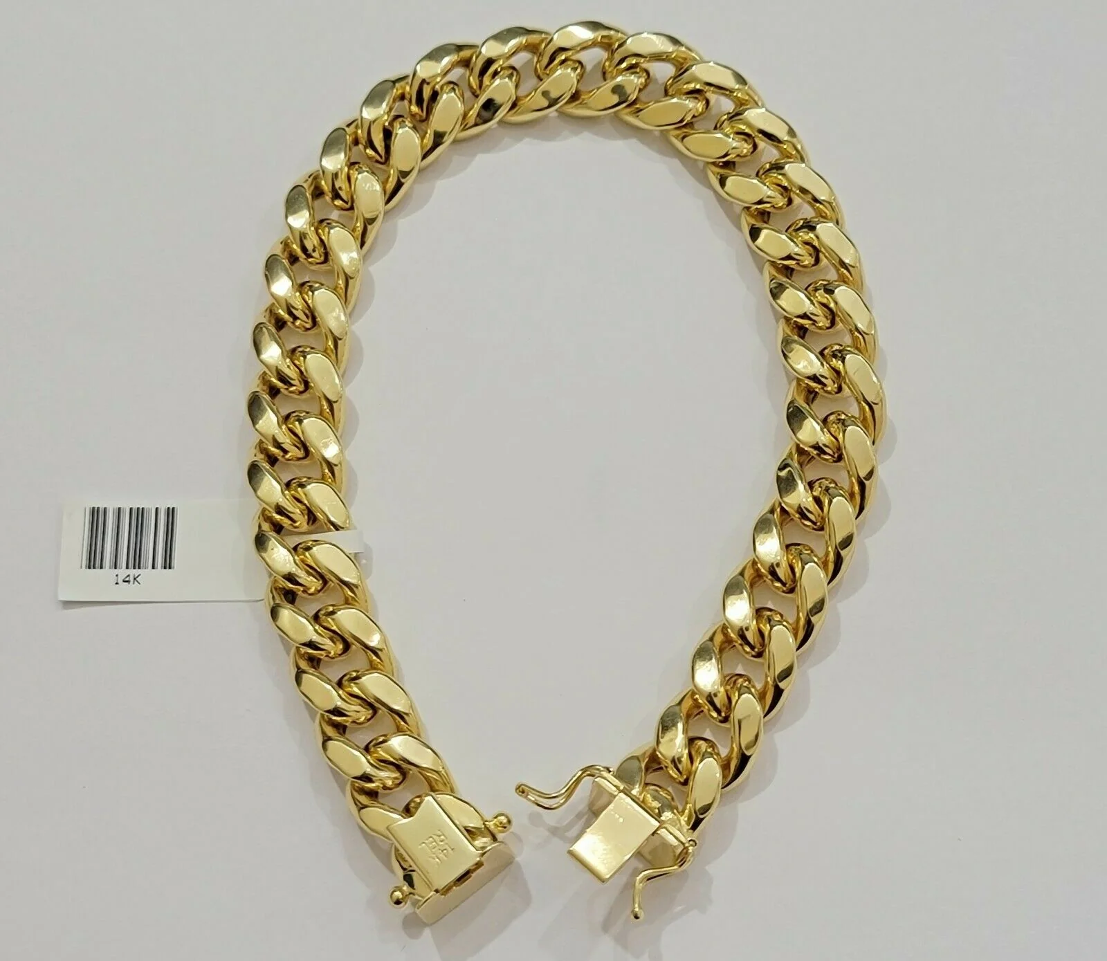 Real 14kt Gold Mens Bracelet Miami Cuban Link 11mm 9"Inch ,Box Clasp ,14k STRONG - Image 8