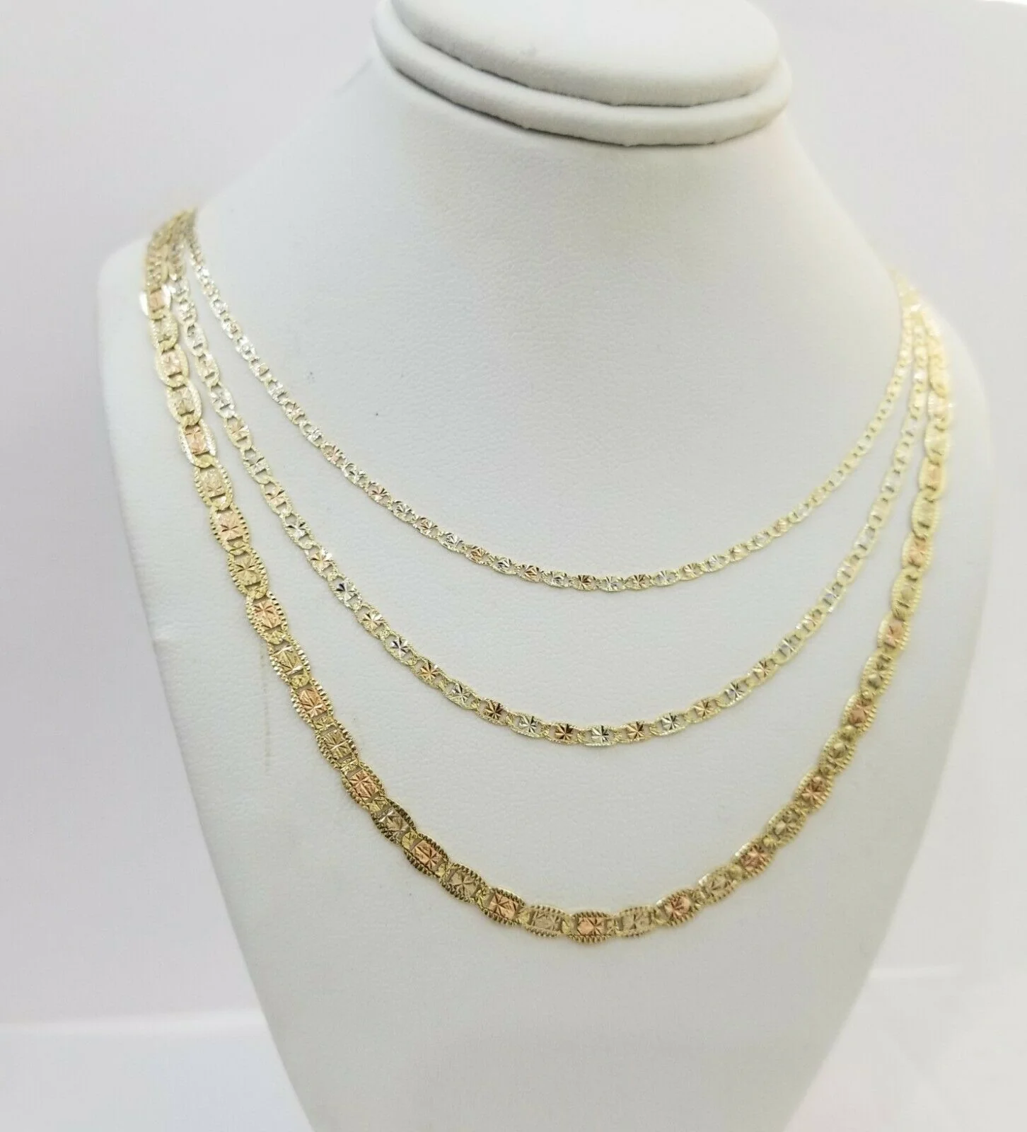 REAL 14kt Gold Necklace Ladies chain 2mm 3mm 4mm 18"-26" Diamond cuts Women - Image 7