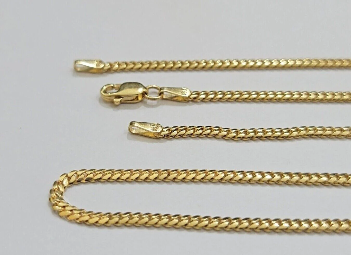 Real 18k Yellow Gold Miami Cuban Chain Necklace 3mm 18-24 Inches Men Women SOLID - Image 10