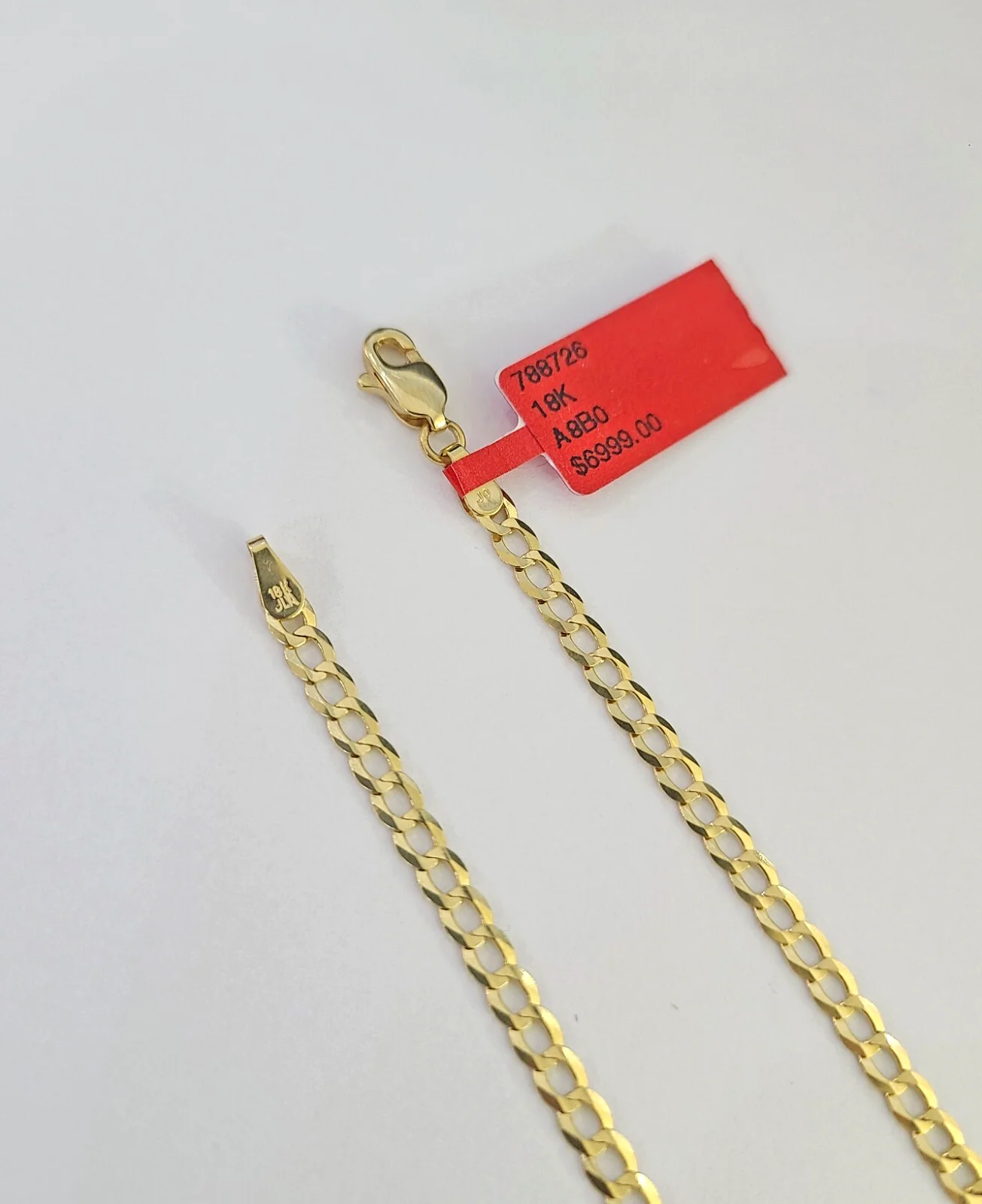 Real 18kt Cuban Curb Chain Necklace 3mm 22 Inch Yellow Gold Men Women SOLID - Image 6