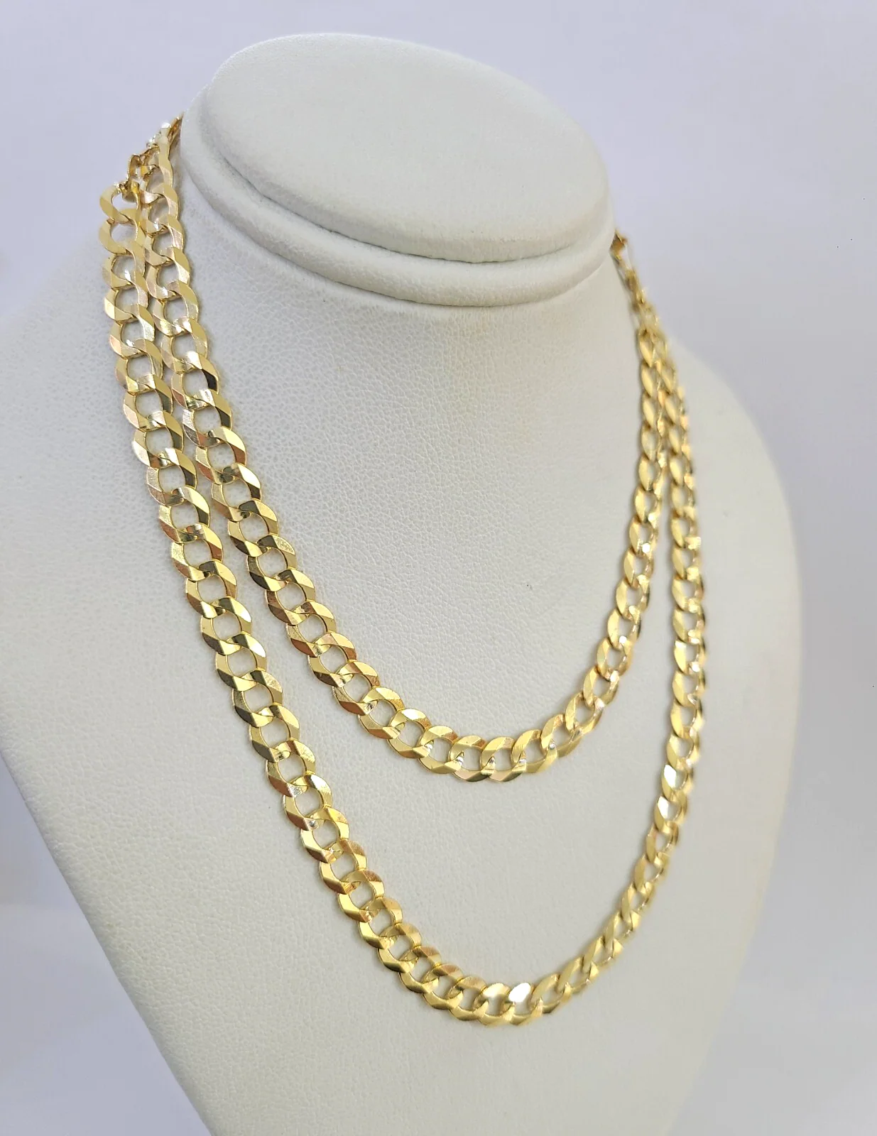 Real 18kt Cuban Curb Chain Necklace 6mm 24 Inch Yellow Gold Men Women SOLID - Image 4