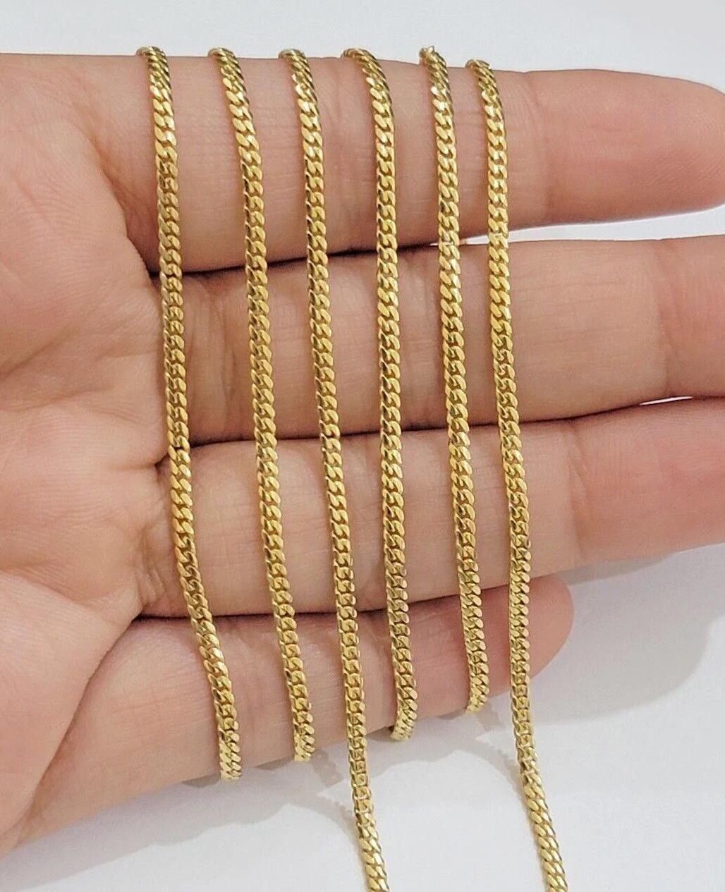 Real 18kt Yellow Gold Miami Cuban Chain Necklace 3mm 22 Inch Men Women SOLID NEW - Image 10