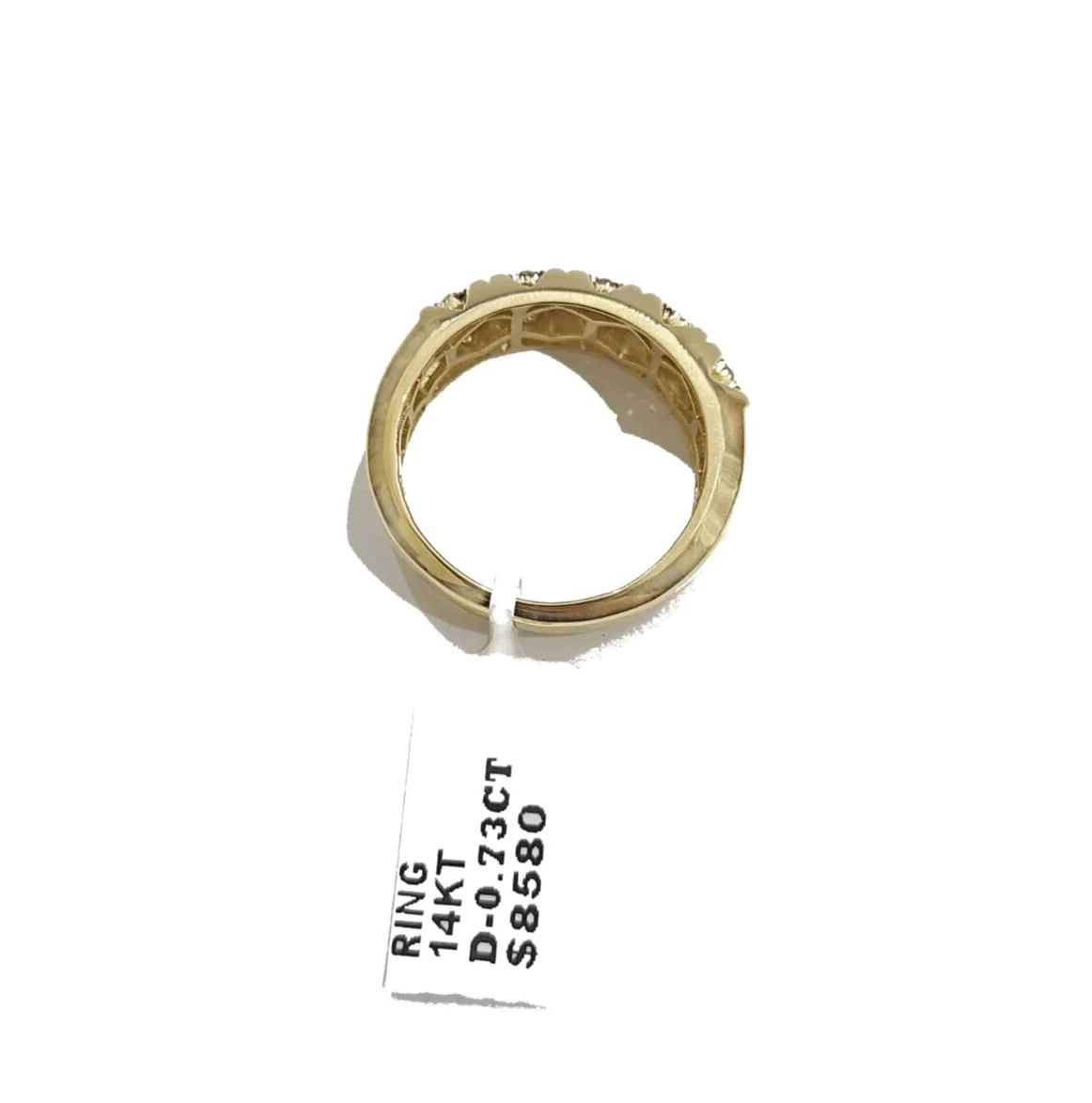 Real Diamond Mens Ring 14k Real Gold Band 14kt Yellow Gold 10" Genuine Diamonds - Image 7