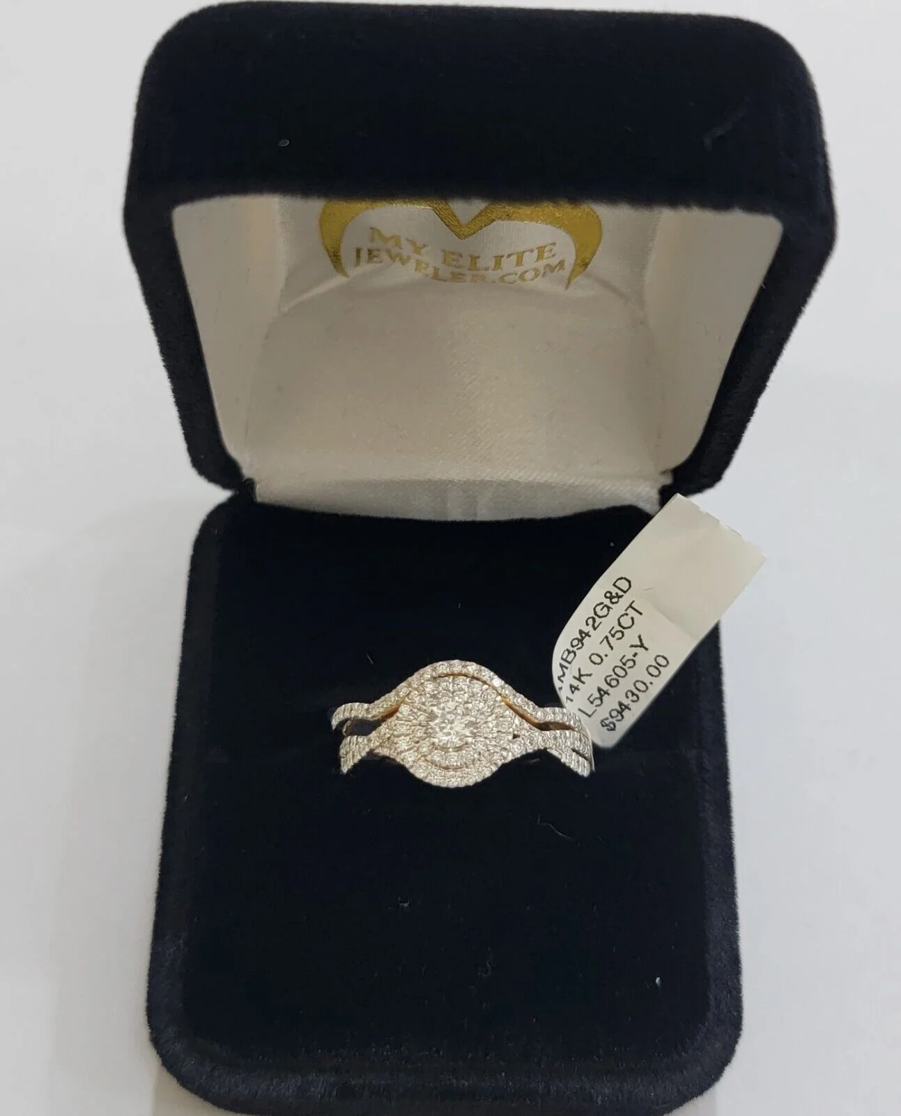 Real Diamond Ring band Set 14k Yellow Gold 0.75 Ct Natural Diamond Ladies - Image 2