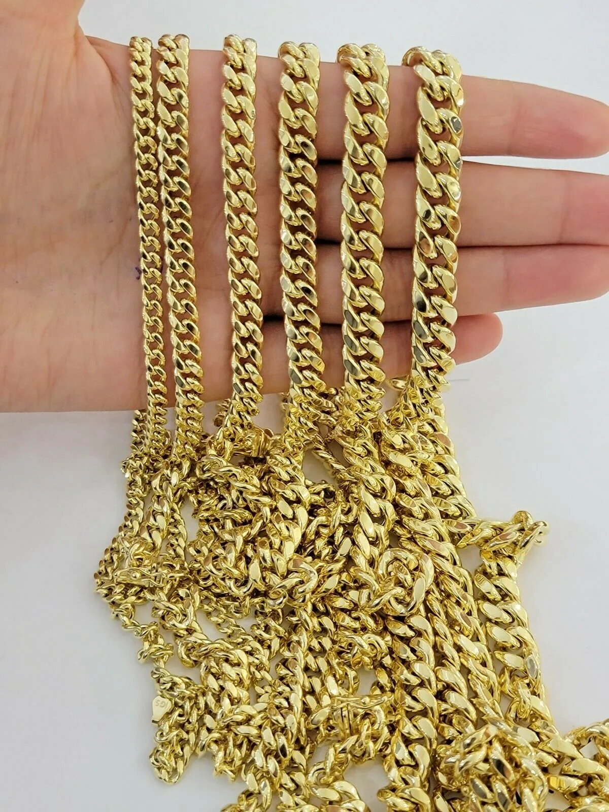 REAL 10k Yellow Gold Necklace Mens Chain Miami Cuban Link 18 Inch - 30" 6mm 7mm 8mm 9mm - Image 11