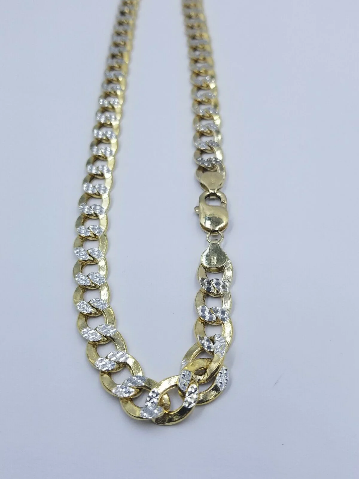 Real Gold Mens Necklace Cuban Link Diamond Cut 8mm 20"-28" 10k Yellow Gold Chain - Image 4