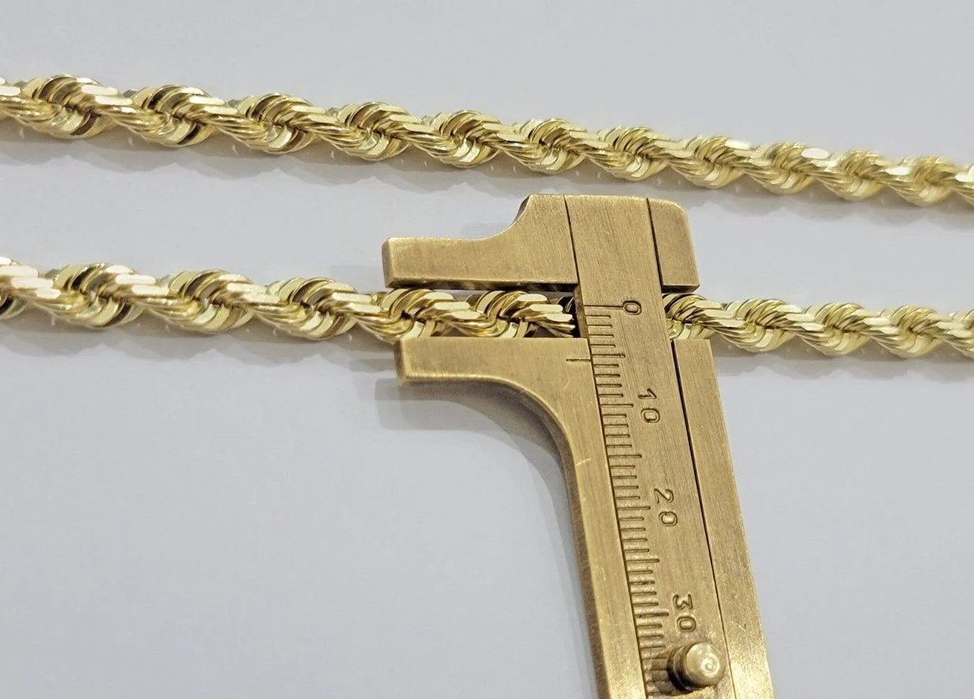 Real Solid Gold 14k Rope Chain Necklace 6mm 20-26" Inch Yellow Diamond Cut SALE - Image 9