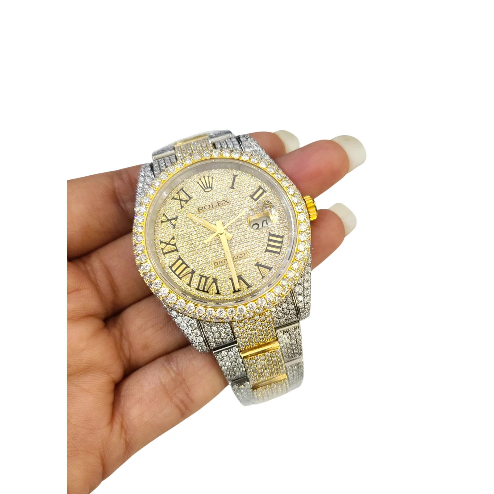Rolex Men's Diamonds Watch With 12 CT Natural Diamonds - Image 3
