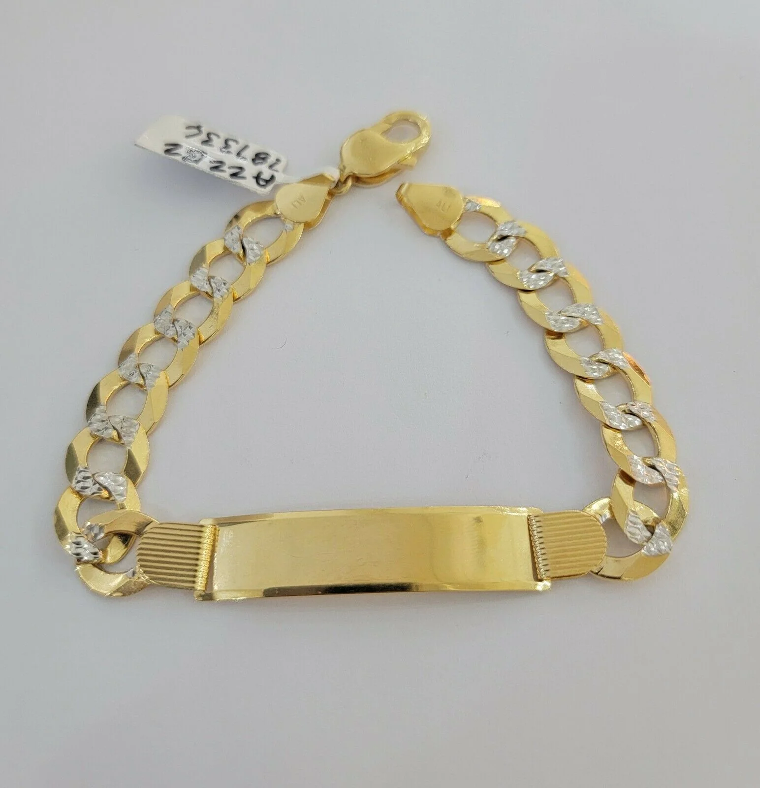 Solid 10k Gold Bracelet Id Cuban link 11mm 9" 10kt Yellow Gold Strong Link, REAL - Image 4