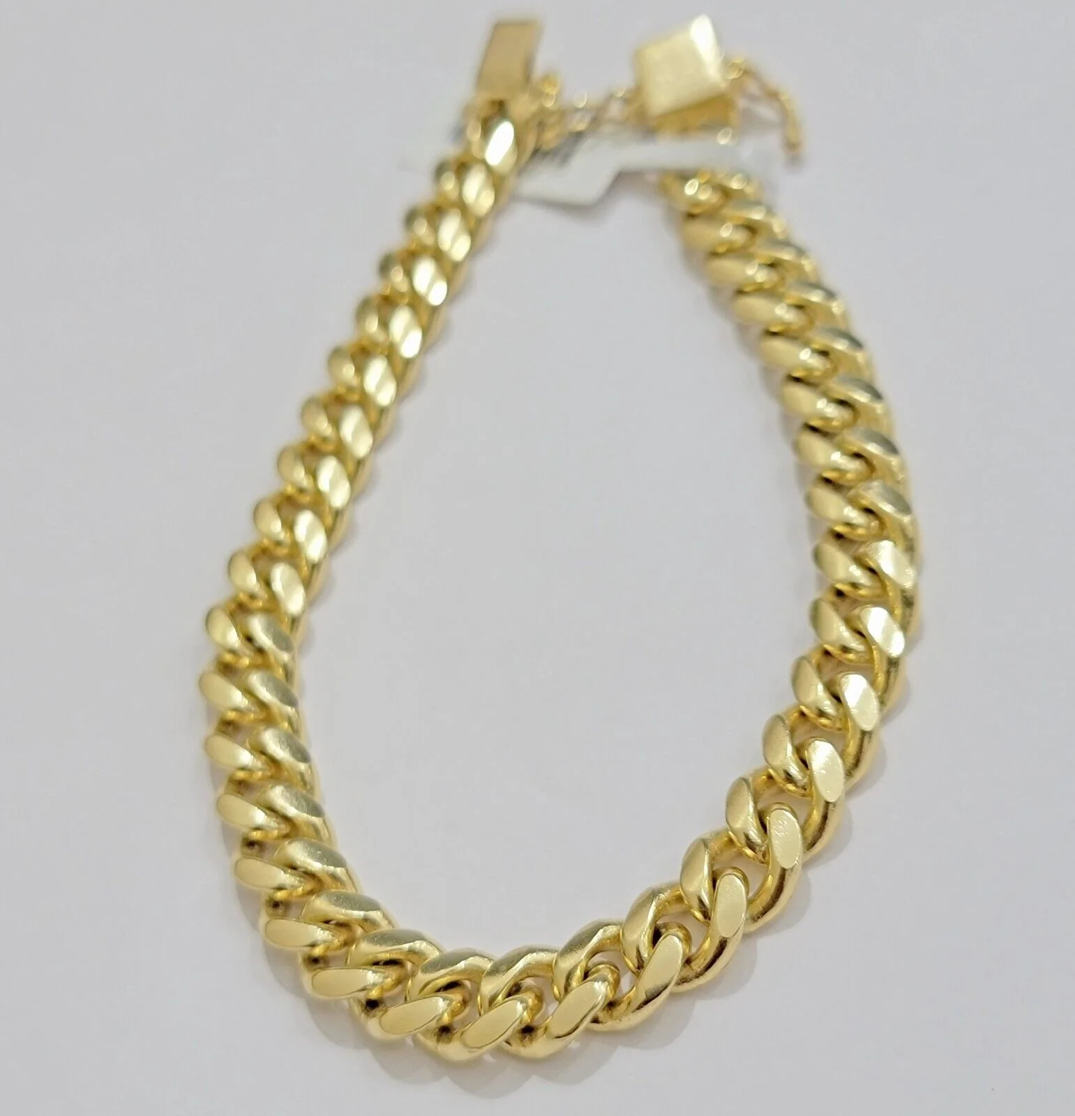 Solid 10k Gold Cuban Link Bracelet 8mm 8" Miami Cuben REAL 10kt Yellow Gold Mens - Image 8
