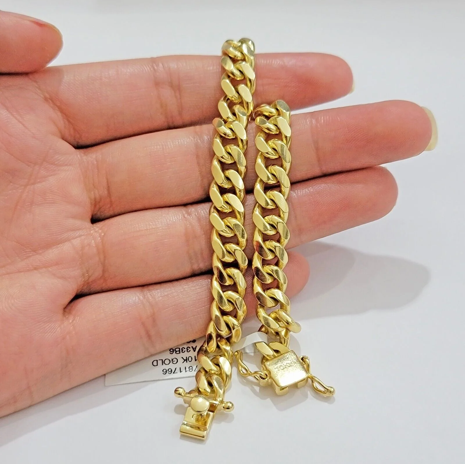 Solid 10k Gold Cuban Link Bracelet 8mm 8" Miami Cuben REAL 10kt Yellow Gold Mens - Image 9