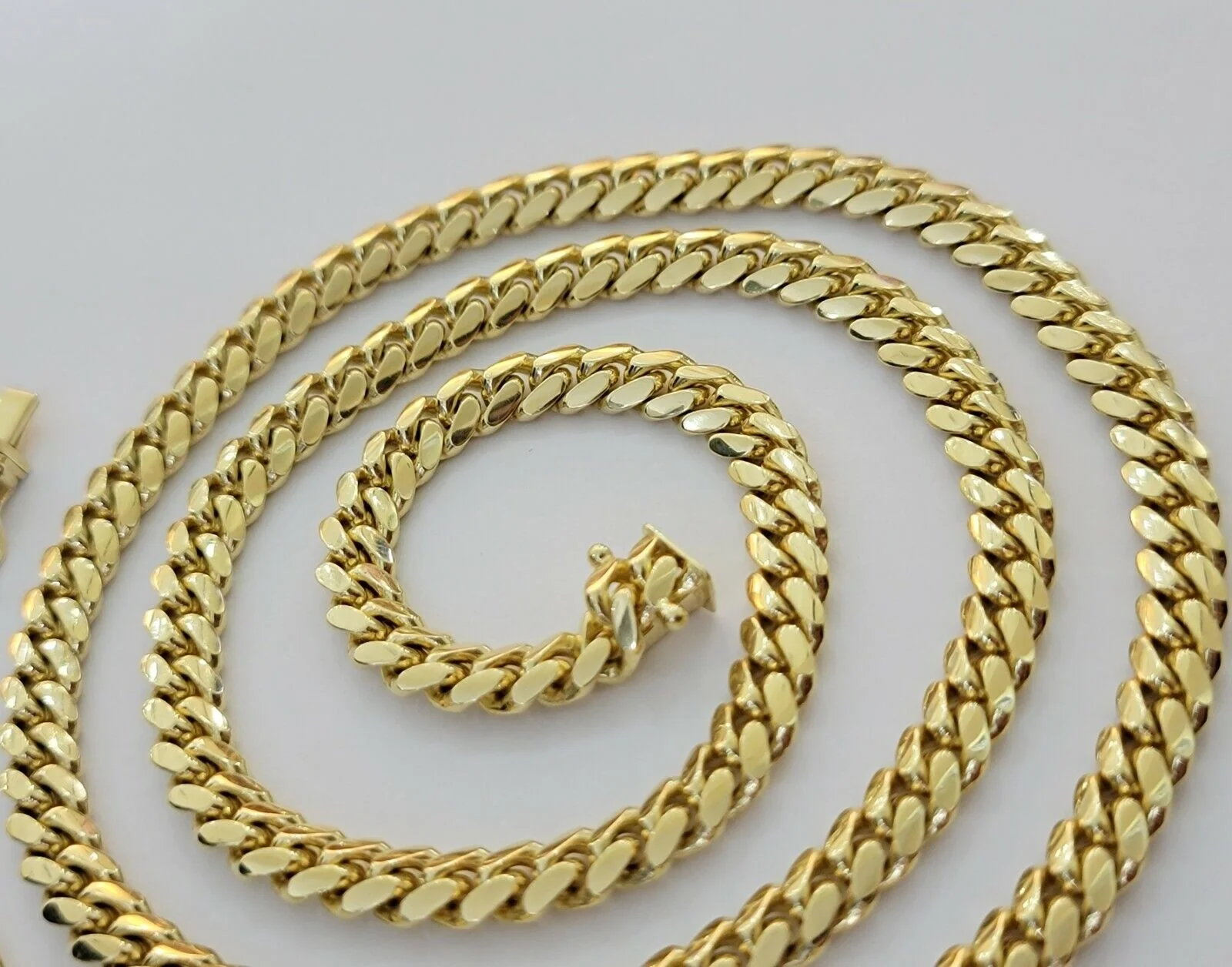 Solid 10k Gold Miami Cuban Link Chain Necklace 6mm 20" Men 10kt Yellow Gold SALE - Image 7