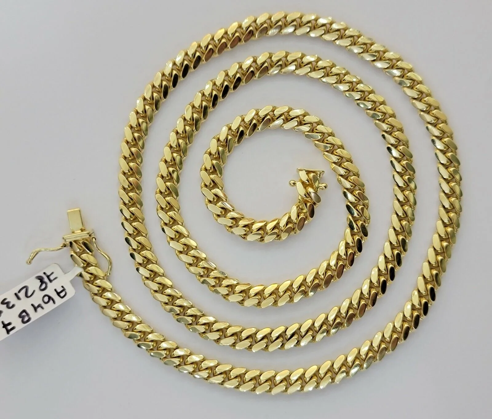 Solid 10k Gold Miami Cuban Link Chain Necklace 6mm 20" Men 10kt Yellow Gold SALE - Image 9