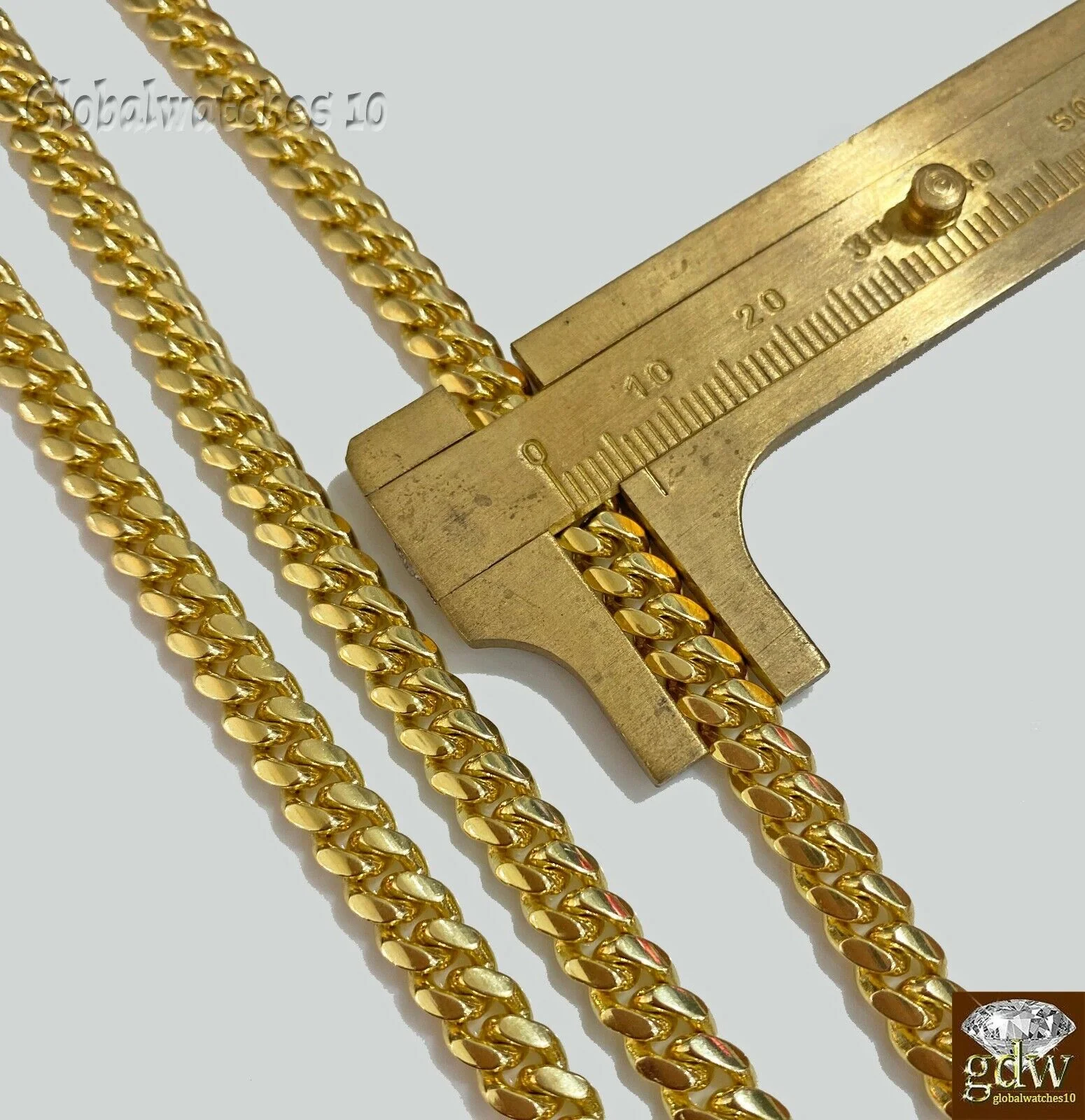 Solid 10k Gold Miami Cuban Link Chain Necklace & Bracelet Set Box Lock Men Heavy - Image 3