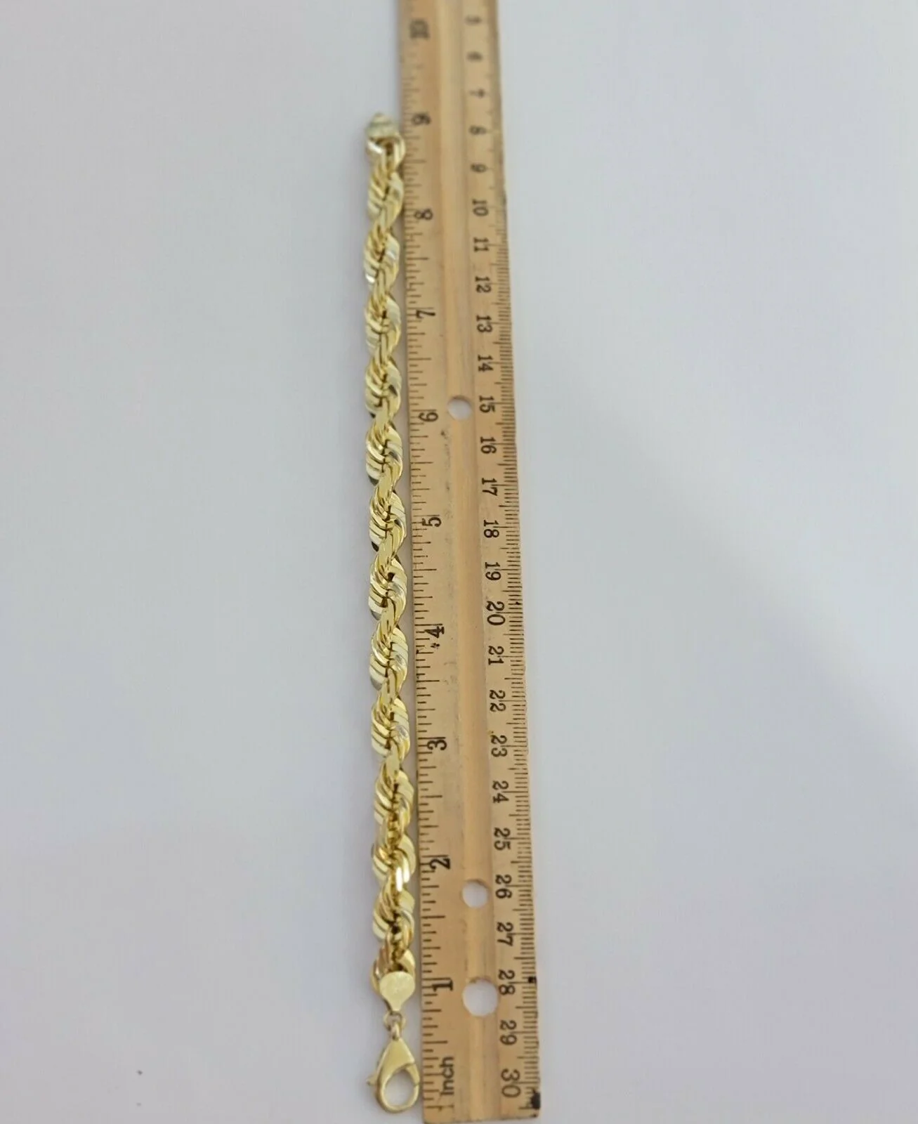 Solid 10k Real Gold Rope Bracelet Mens 10mm 9" Inch 10kt Yellow Gold THICK&HEAVY - Image 7