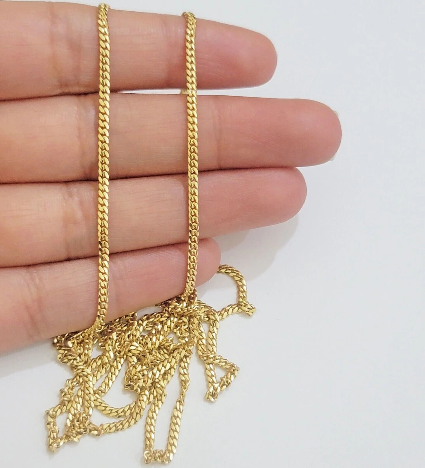 Solid 18k Gold Necklace Chain Miami Cuban Link 2.5mm 22 Inch Real 18kt Men Women - Image 3