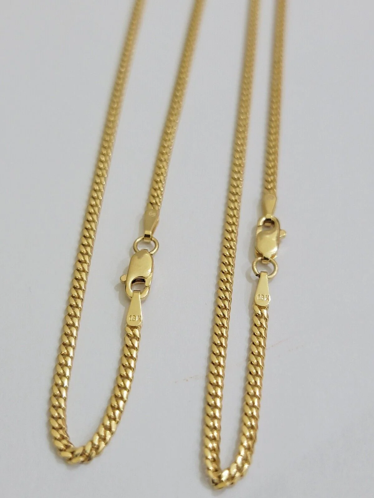 Solid 18k Gold Necklace Chain Miami Cuban Link 2.5mm 22 Inch Real 18kt Men Women - Image 5
