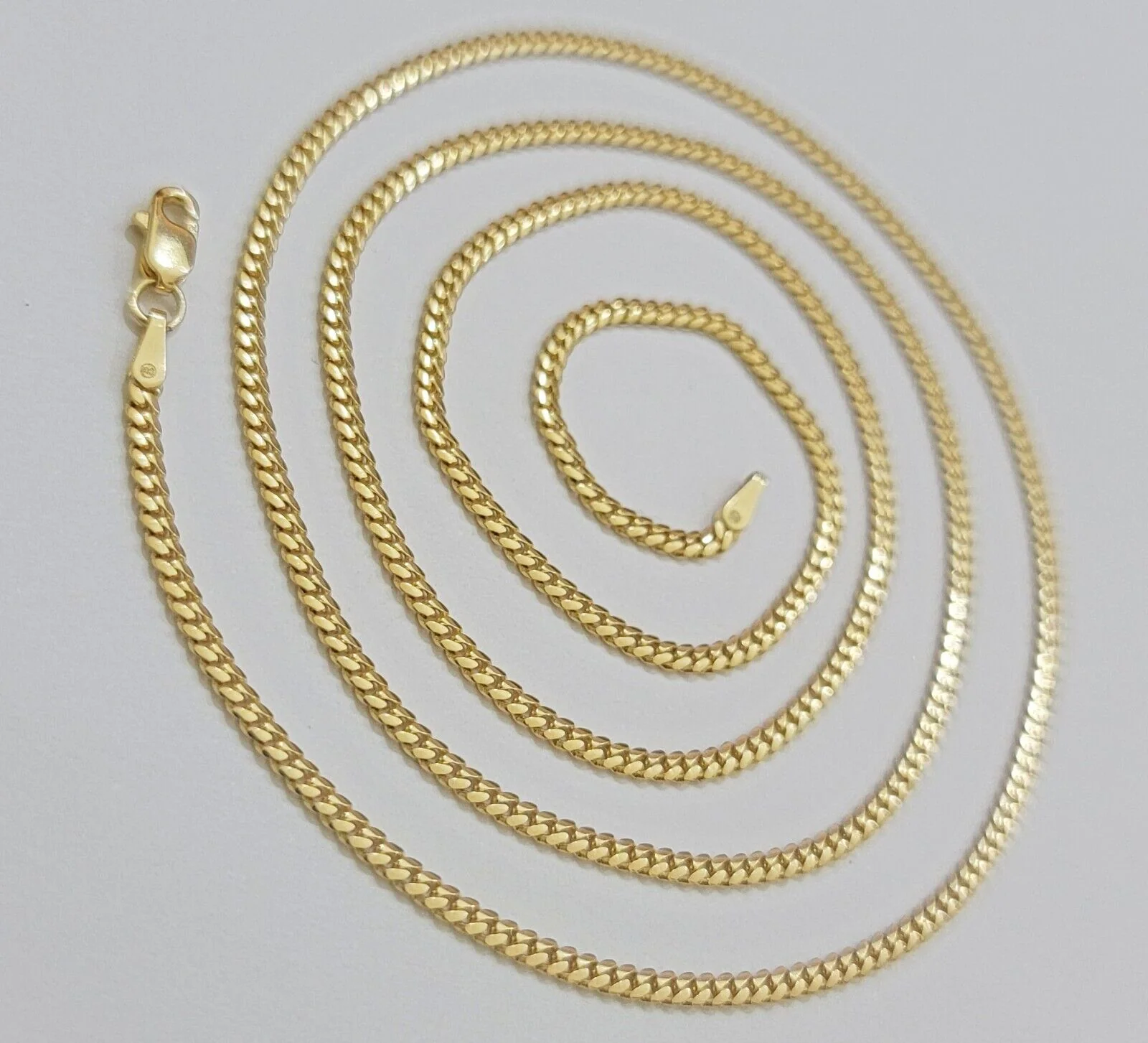 Solid 18k Gold Necklace Chain Miami Cuban Link 2.5mm 24 Inch Real 18kt Men Women