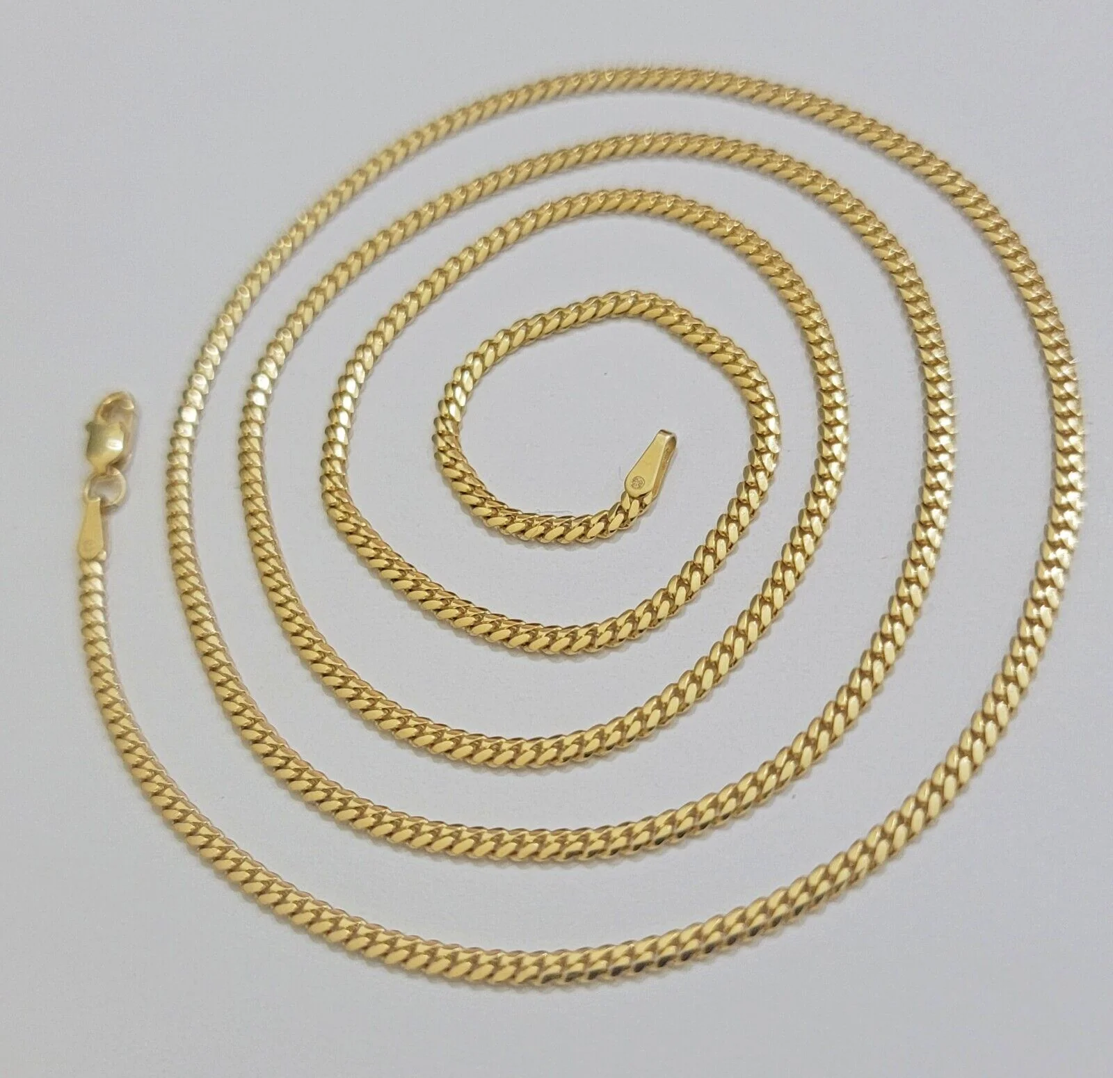 Solid 18k Gold Necklace Chain Miami Cuban Link 2.5mm 24 Inch Real 18kt Men Women - Image 4