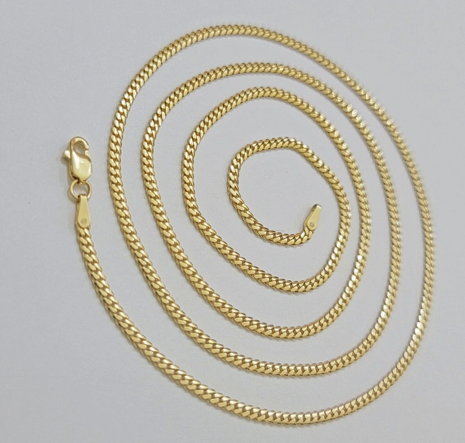 Solid 18k Gold Necklace Chain Miami Cuban Link 2.5mm 24 Inch Real 18kt Men Women - Image 6