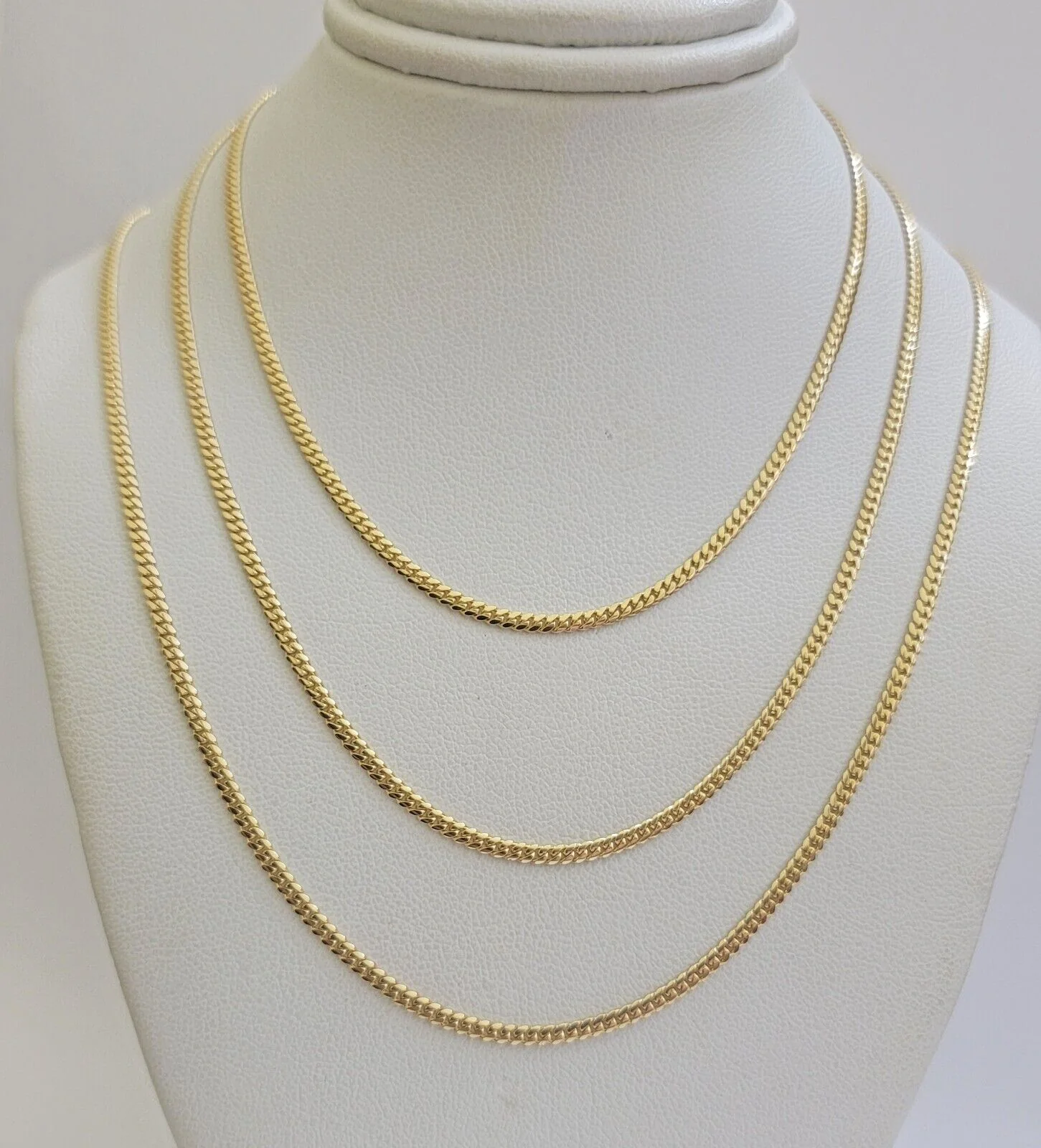 Solid 18k Gold Necklace Chain Miami Cuban Link 2.5mm 24 Inch Real 18kt Men Women - Image 7