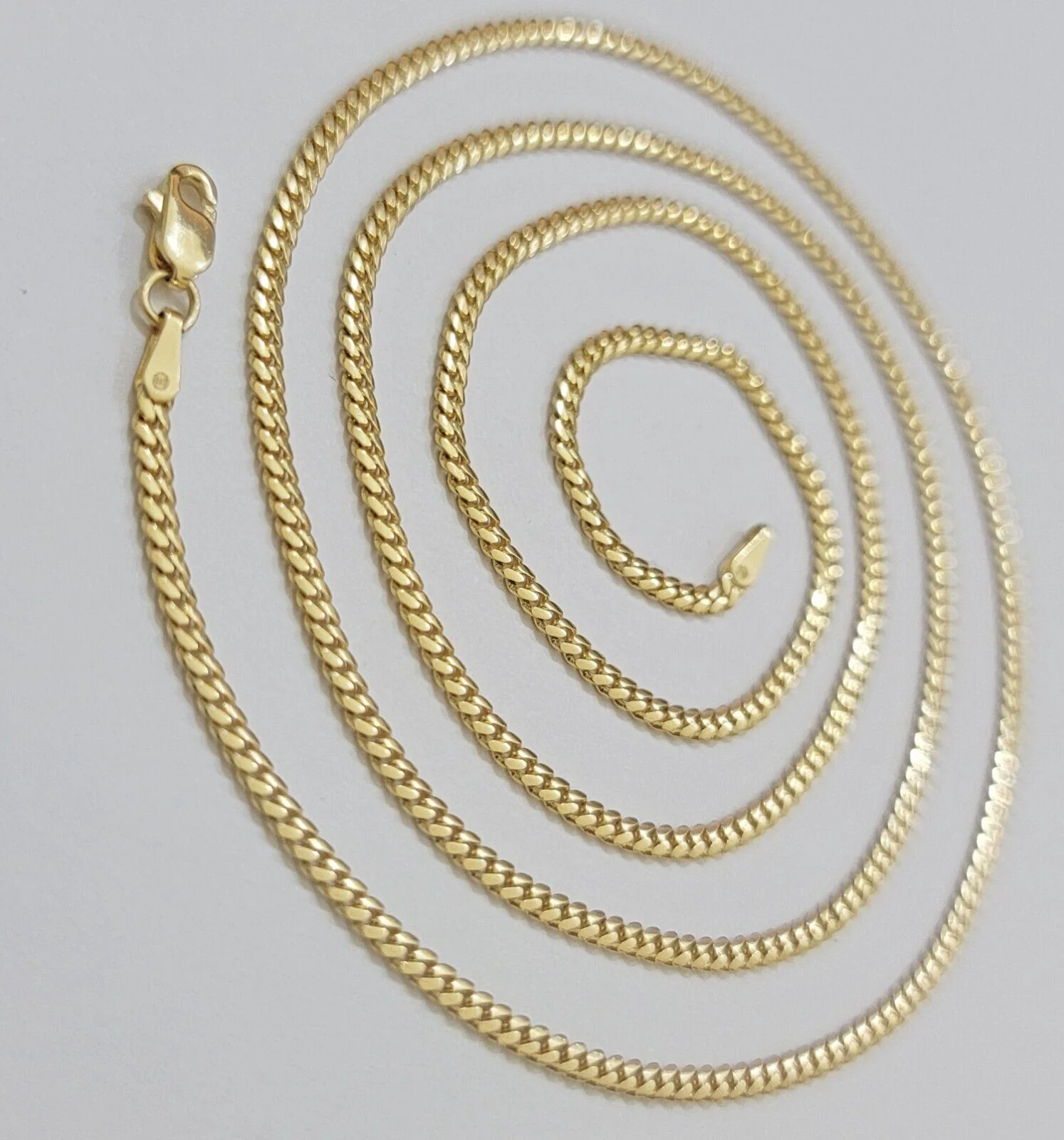 Solid 18k Gold Necklace Chain Miami Cuban Link 2.5mm 24 Inch Real 18kt Men Women - Image 8
