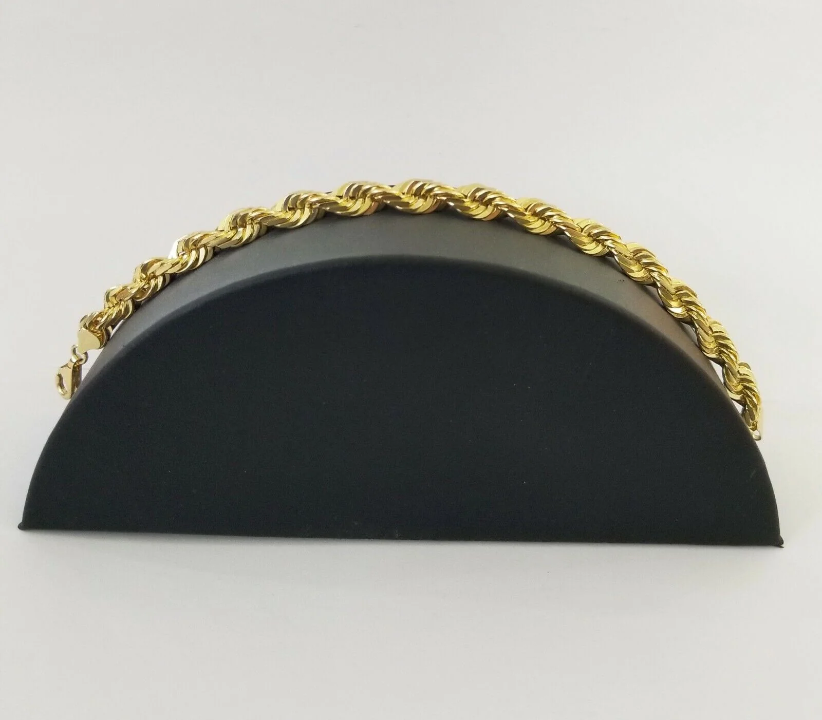 Solid Real 10K Yellow Gold Rope Bracelet 8" Inch 7mm 10kt Real gold men women - Image 5